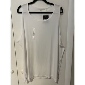 DSG Men's Tank Top Pure White Size XXL Running Training Gymwear Activewear